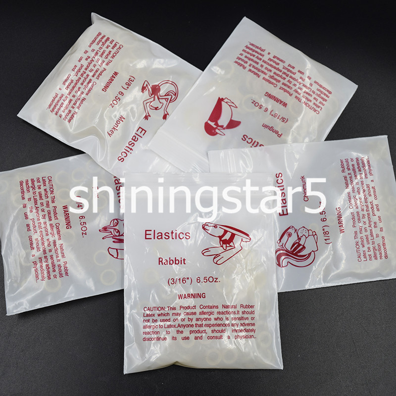 CLEAR X-HEAVY 6.5 OZ ORTHODONTIC ELASTIC BRACES DENTAL RUBBER BANDS 1/4 5/16 3/8