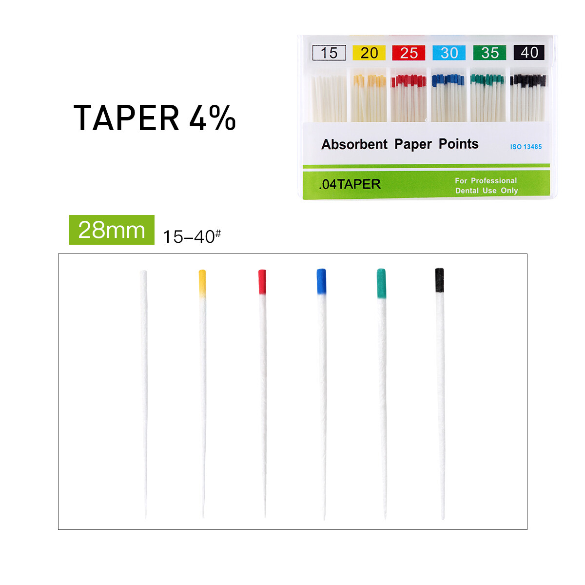 AZDENT Dental Endodontic Root Canal Absorbent Paper Points 0.04 Taper 15#-40#