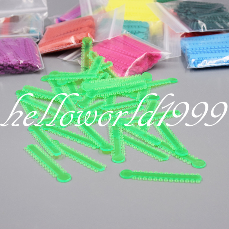 1 Pack 1008 Pcs Neon Green Dental Orthodontics Elastic Ligature Ties Rubber Band