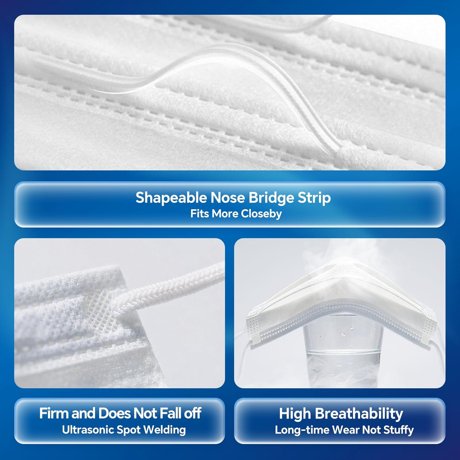 ASTM Level 3 Highly Protective Disposable 3 Ply Face Masks with Individual Packa