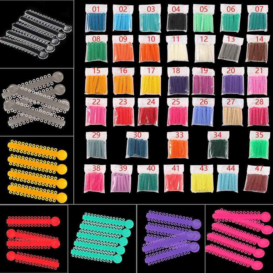 1040pcs Dental Orthodontic Ligature Ties Braces Elastic Rubber Bands ORA