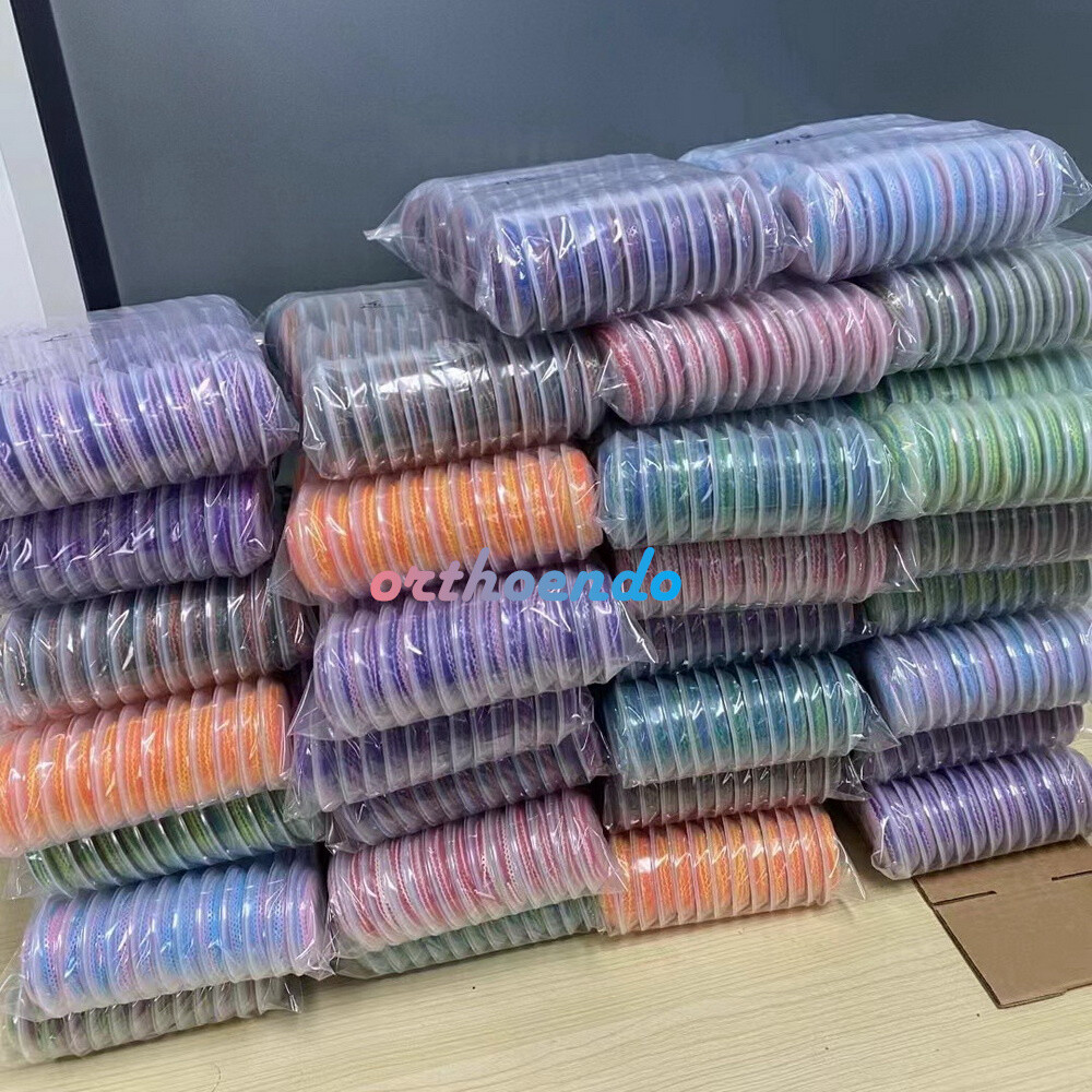 1 Roll Double Color Elastolink Elastic Power Chains (Ultra) Long Short 10 Sizes
