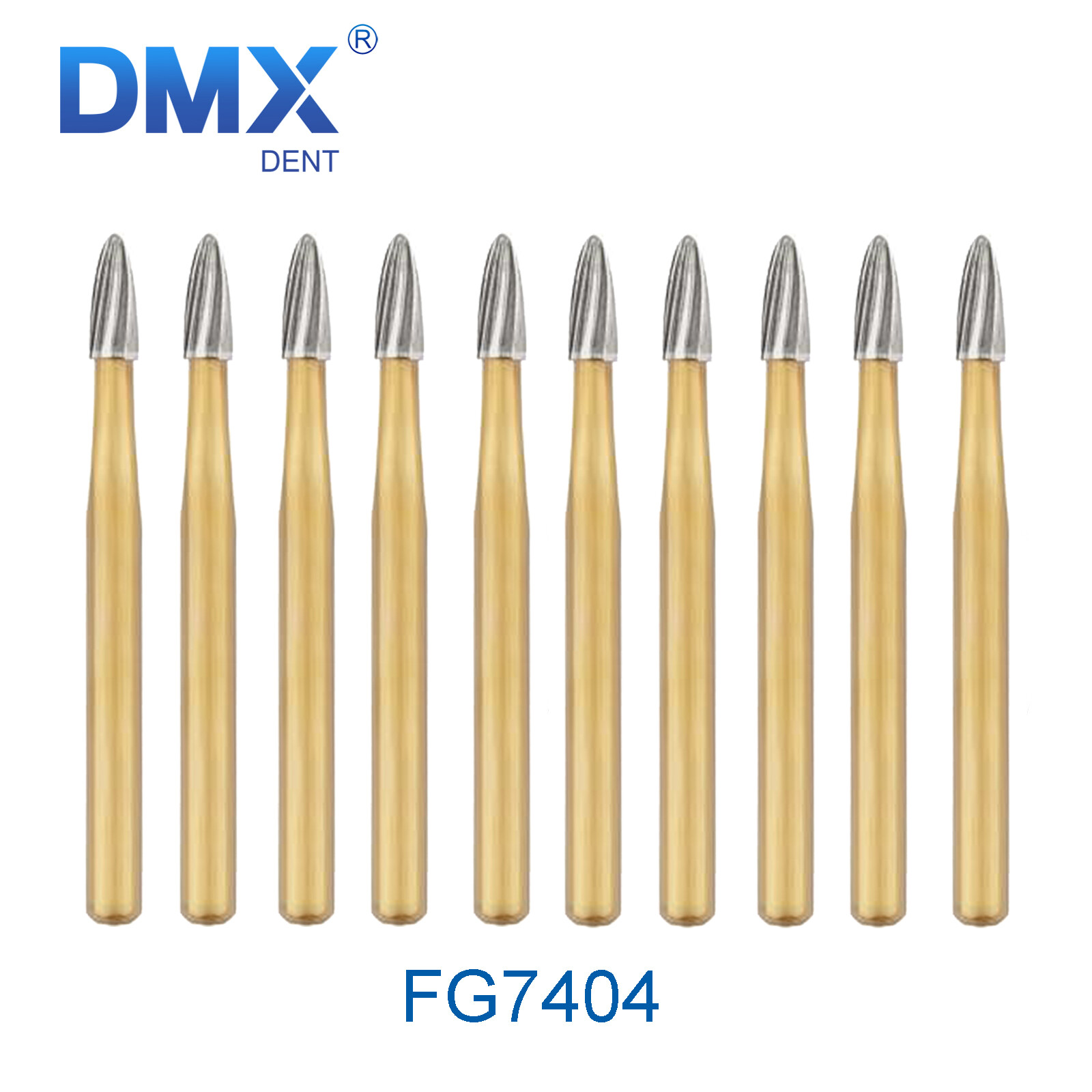Dental Tungsten Carbide Bur Trimming and Finishing Egg Football FG7404/7406/7408