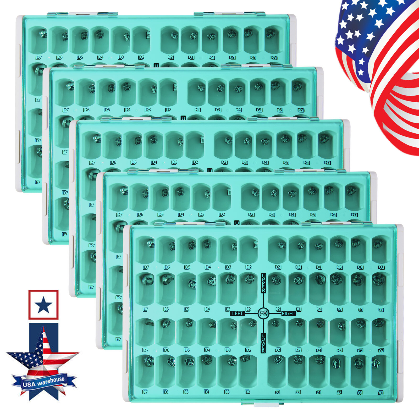 1-10Sets Dental Kids Crown Primary Molar Pediatric stainless steel 48 Size st