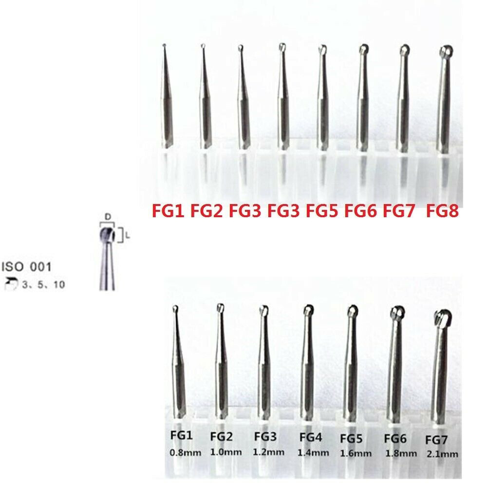 Dental Surgical/Tungsten Steel Carbide Burs FG For High Speed Handpiece ALL Size