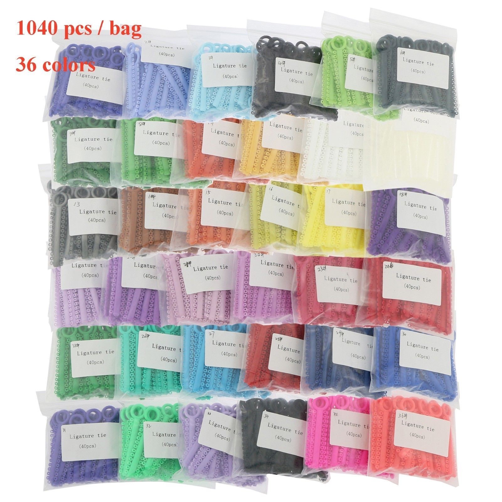 Dental Elastics Brace Rubber Bands 3.5/5.0/6.5OZ Ligature Ties Bracket/Arch Wire