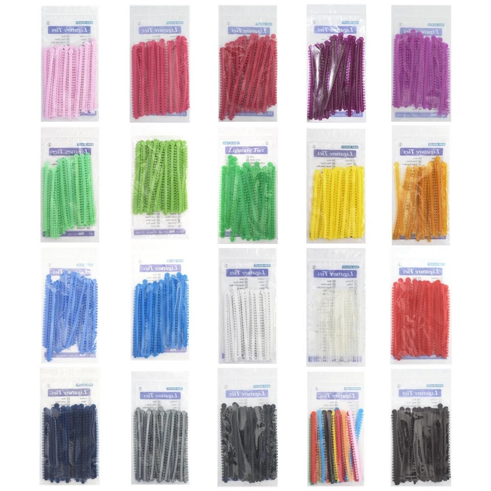 1000Pcs Dental Lab Orthodontic Treatment Ligature Ties Elastic Bands O-Rings Kit