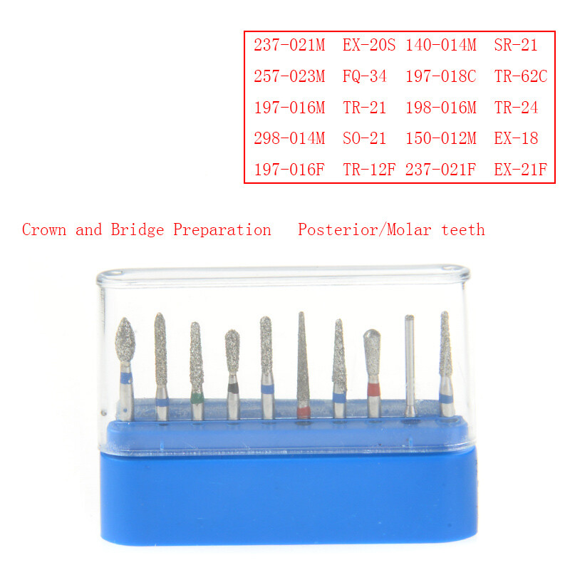 AZDENT Dental Diamond FG Burs Dills Composite/Polishing For High Speed Handpiece