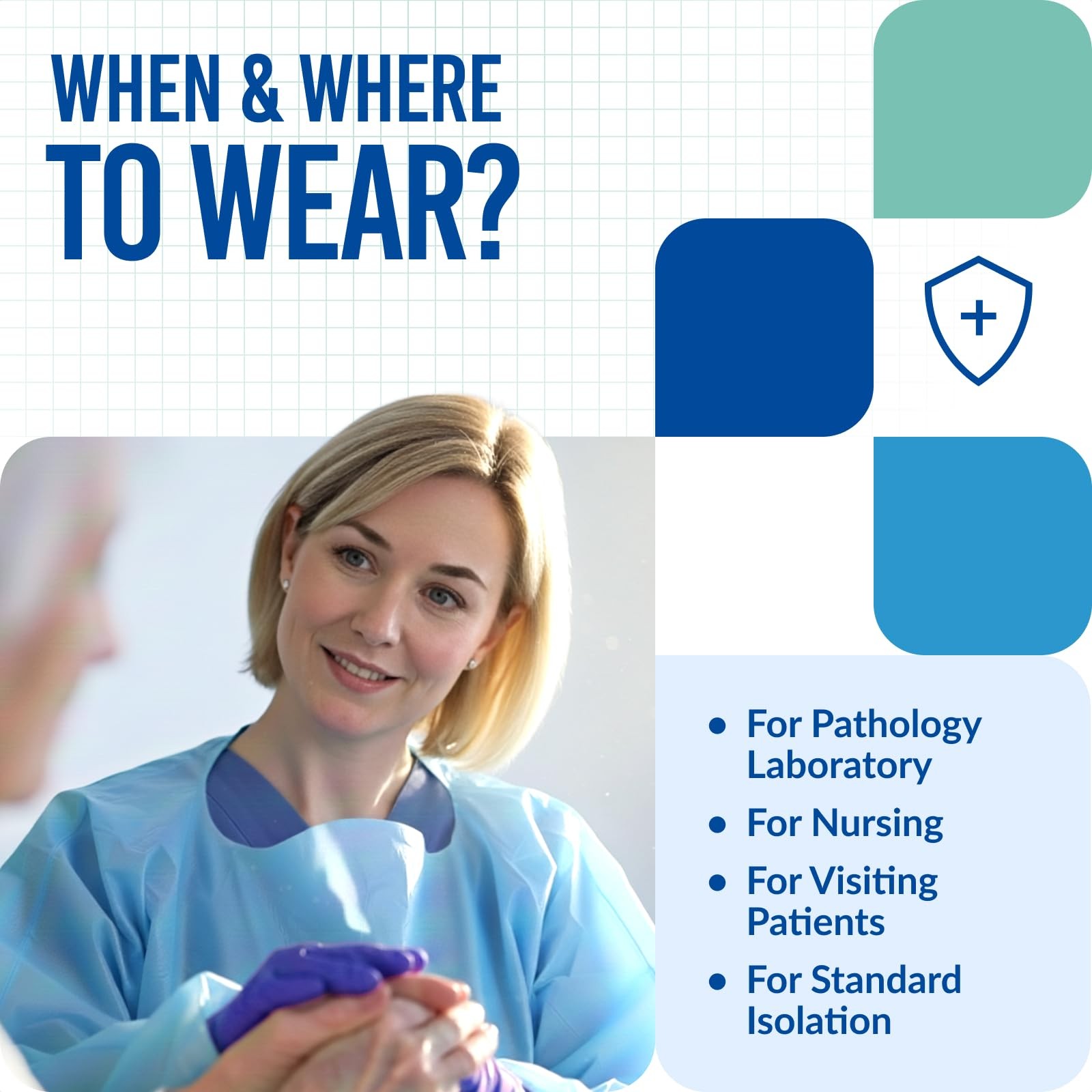 Medtecs Disposable Isolation Gowns – AAMI Level 3 Polyethylene Open-Back – 10/10