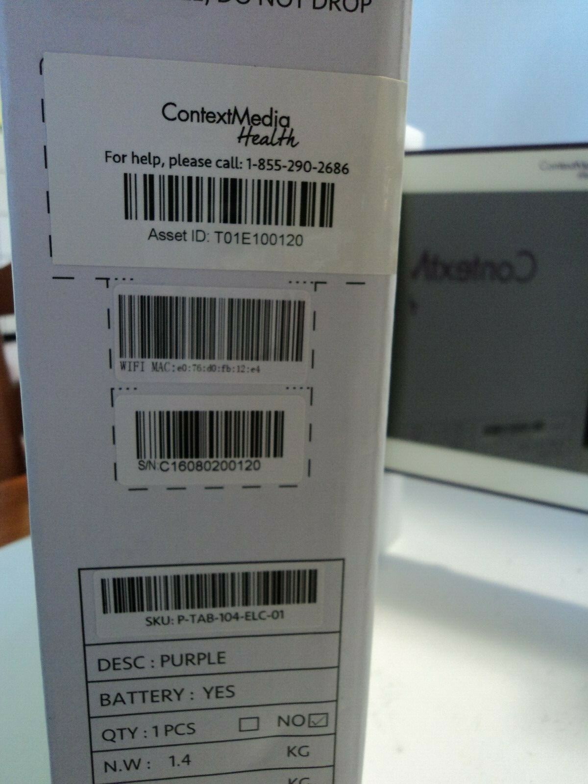 ContextMedia Health, # SKU: P-TAB-104-ELC-01,Examroom Tablet, Pre-Owened