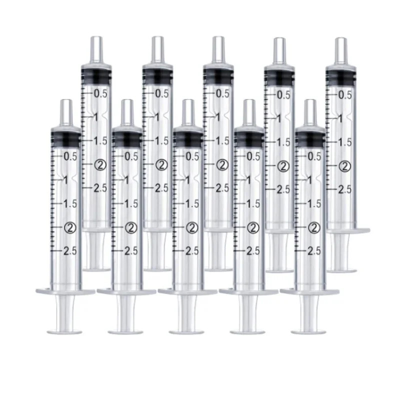 2-20Pcs 1Ml-10Ml Plastic Reusable Syringe for Measuring Nutrient Hydroponics Kit