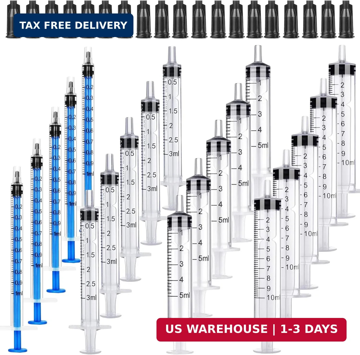 20Pack 1Ml / 3Ml / 5Ml / 10Ml Syringe without Needle – Small Plastic Syringes US