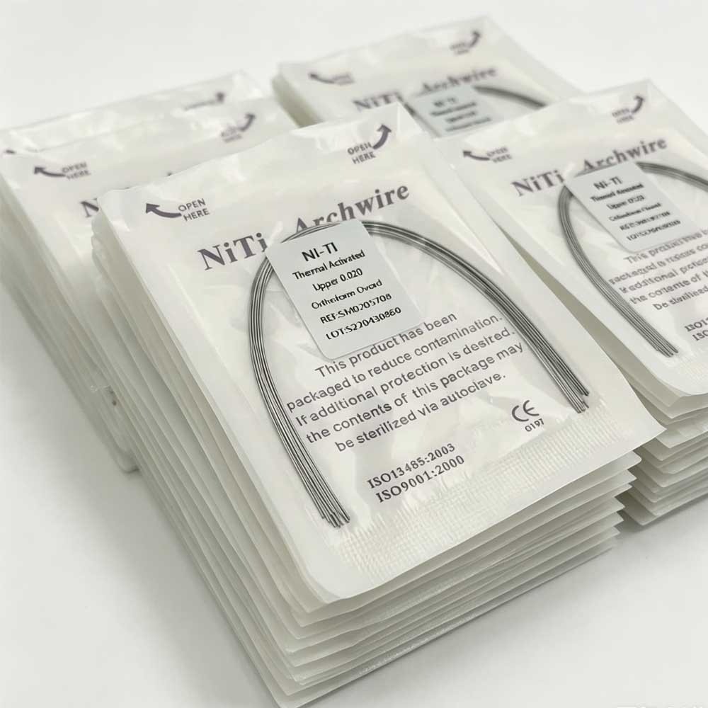 1-200packs Dental Orthodontic Heat Thermal Activated NITI Arch Wires Ovoid Round