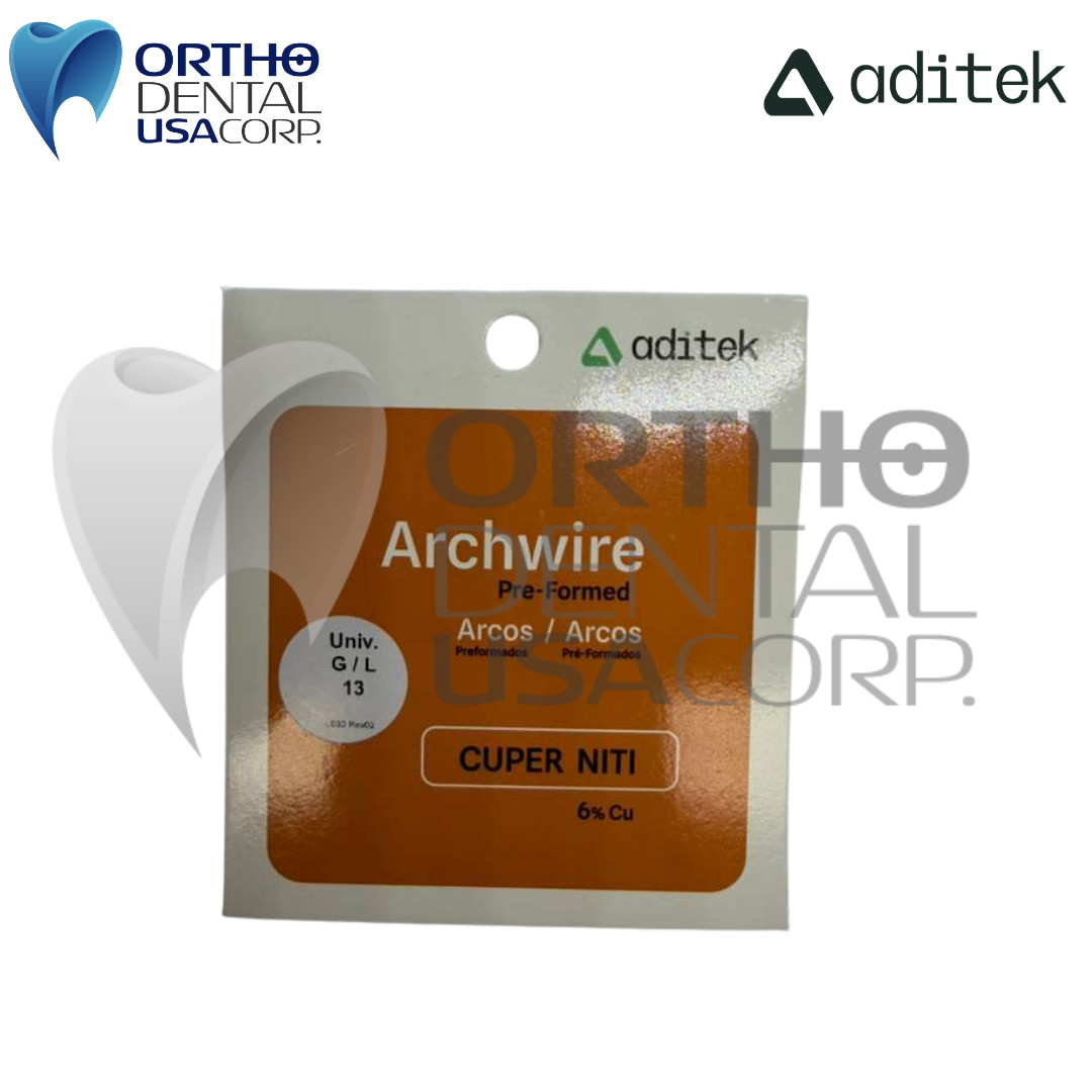 Copper Niti Archwire 35° Universal L 0.13″ pack 10 Aditek CuNiti Orthodentalusa