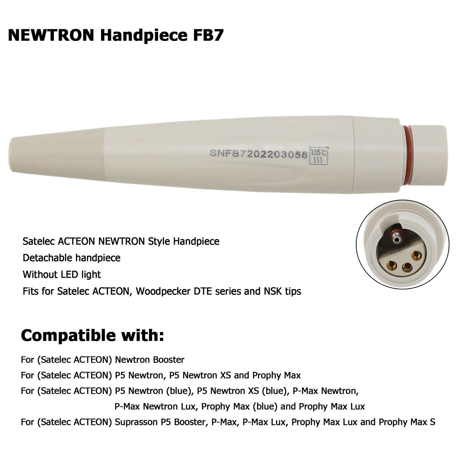 Dental ACTEON NEWTRON P5 XS Ultrasonic Scaler Handpiece Satelec Piezo Tips H3 1S