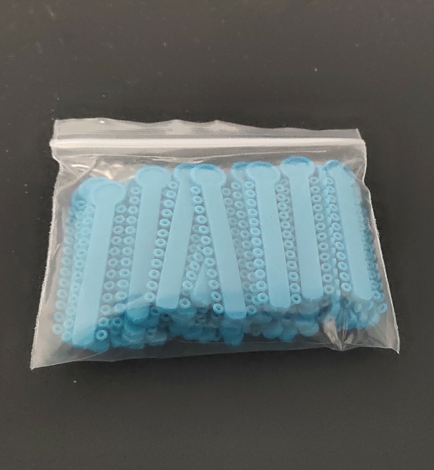 2 Packs Dental Elastic Ligature Ties Rubber Bands Teal Color 1008Pcs/Pack