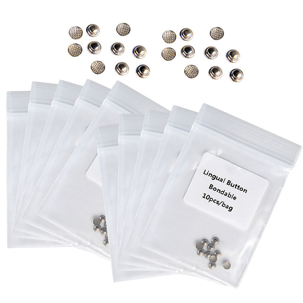 AZDENT Dental Orthodontic Lingual Buttons for Bondable Round Base 10pcs/Pack
