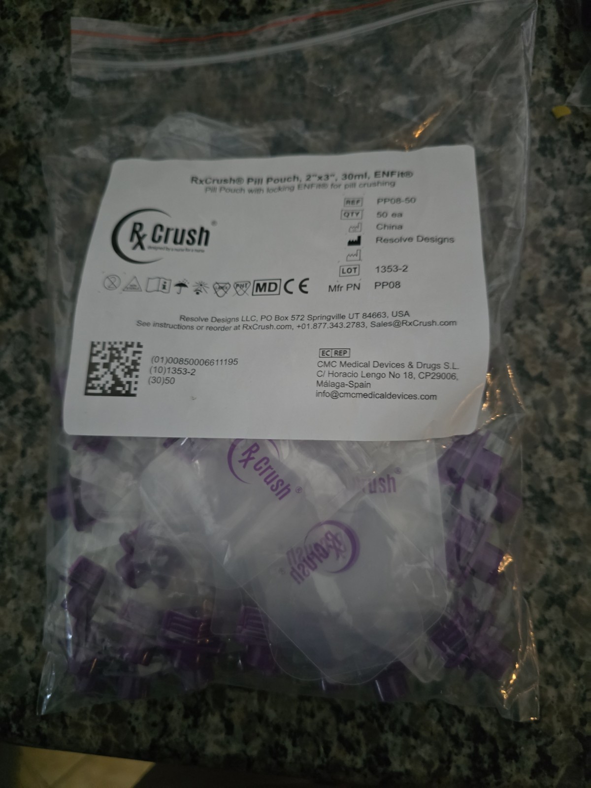 enfit syringe Rxcrush Pill Pouch