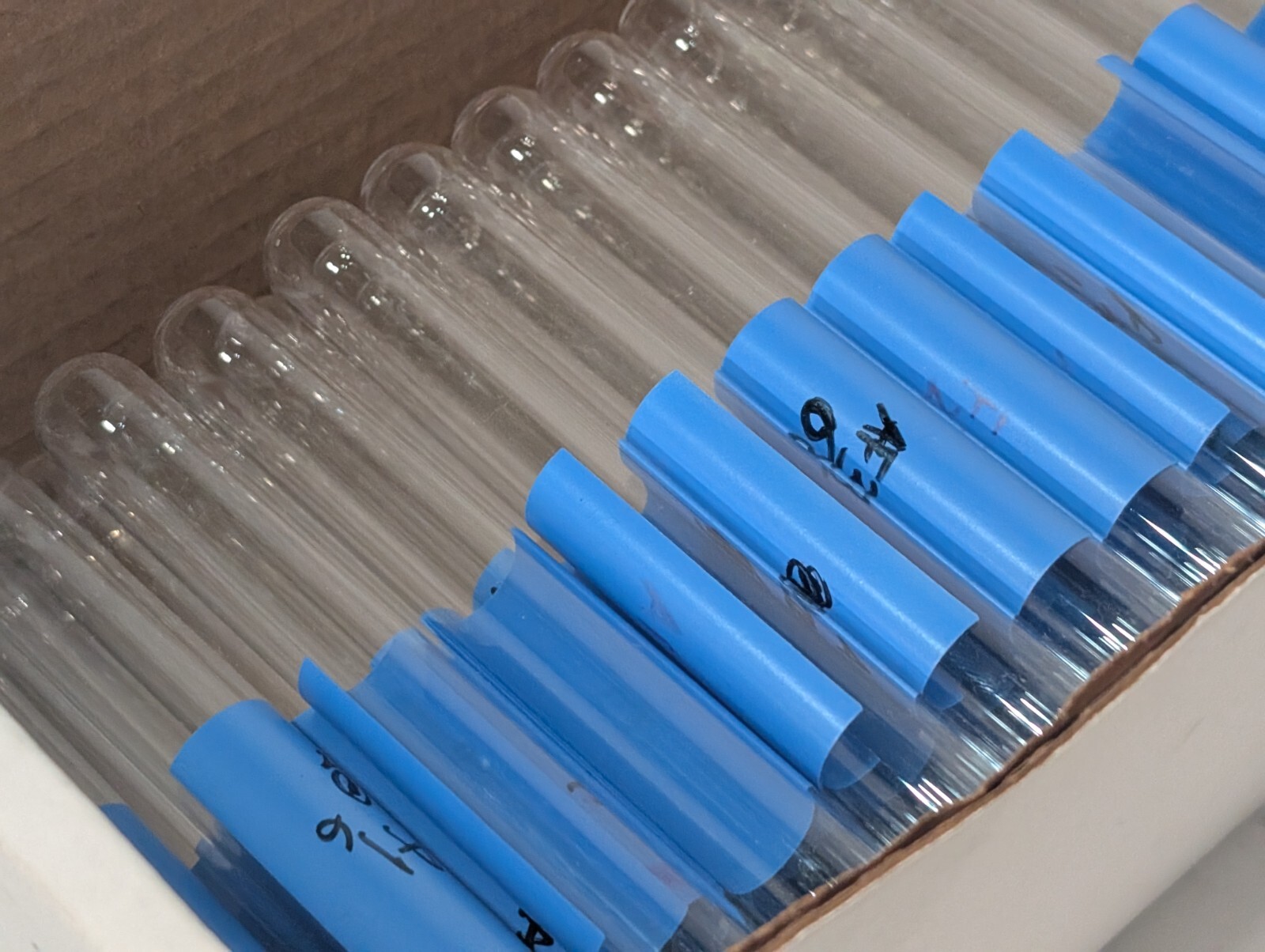 Qty. 179 Fisherbrand 14-957-18E – 16x125mm Lime Glass Disposable Culture Tubes