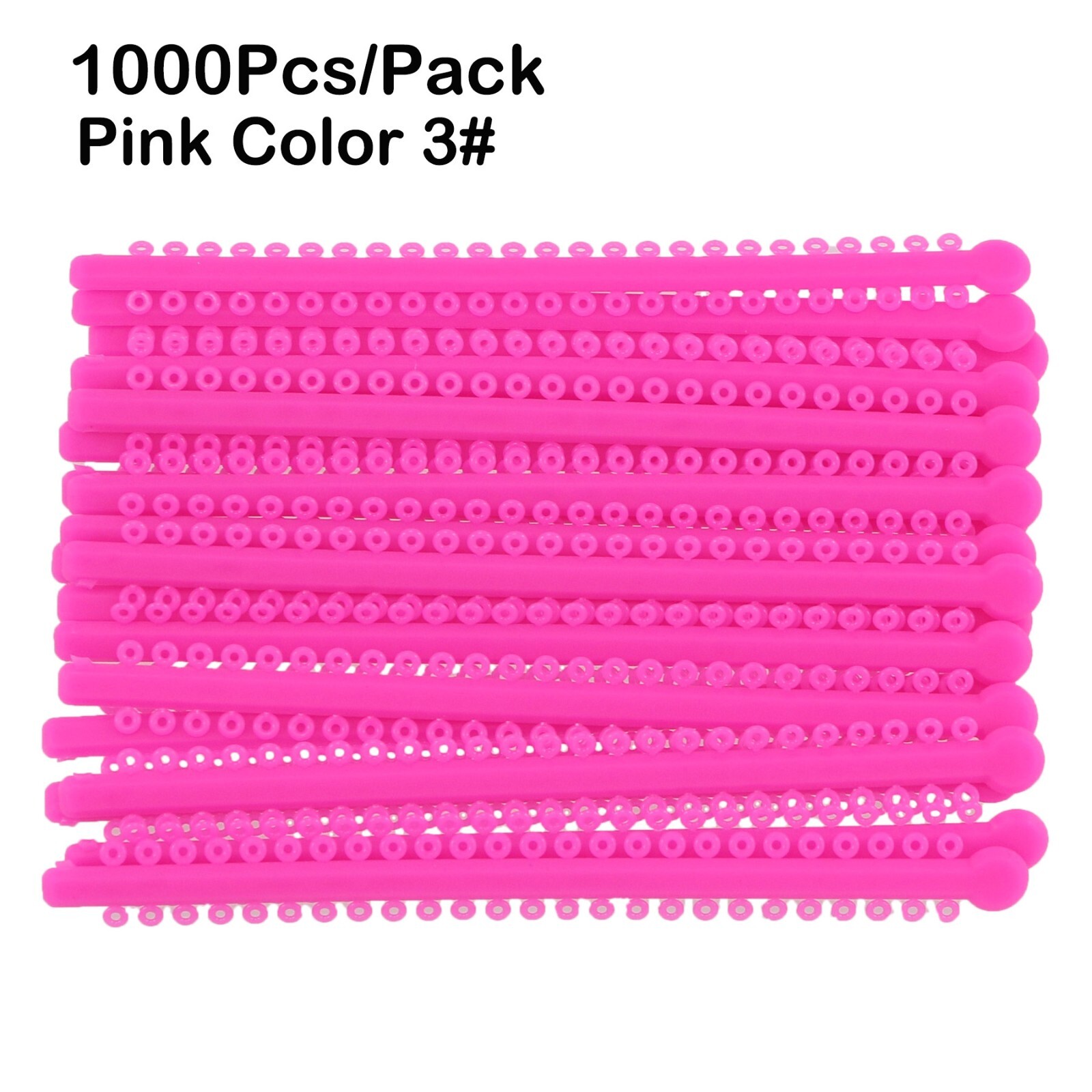1000Pcs/Pack Long Type Dental Orthodontic Ligature Ties Elastic Rubber Bands