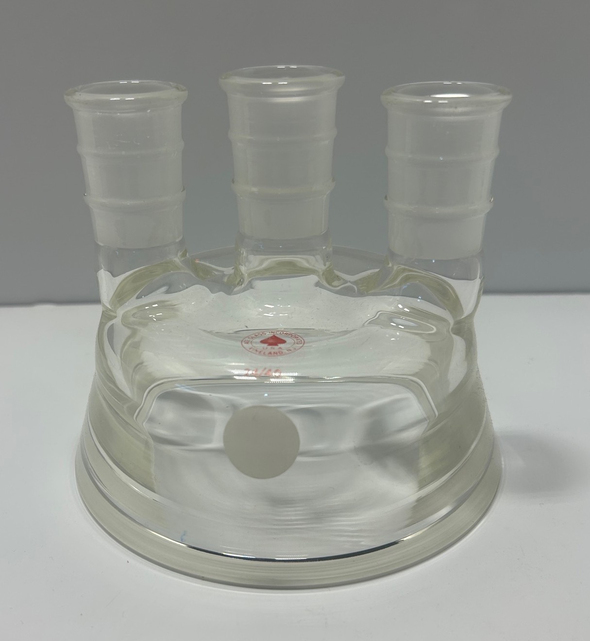 ACE Glass 500 mL REACTION FLASK HEAD 4″ Model 6486-10 THREE NECK CENTER
