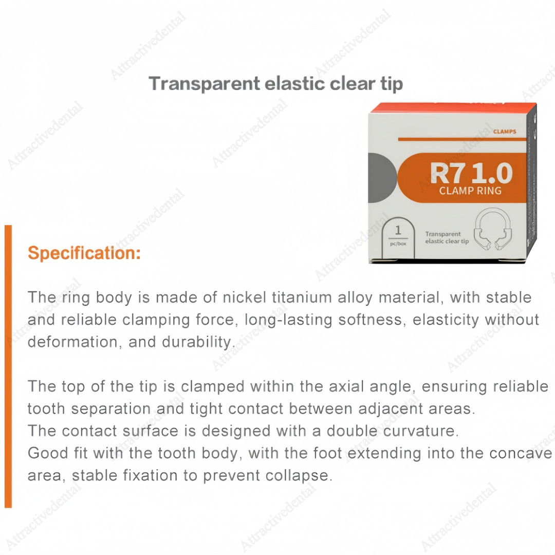 New Dental NITI transparent Clamp Ring Sectional Contoured Matrix System R7 1.0