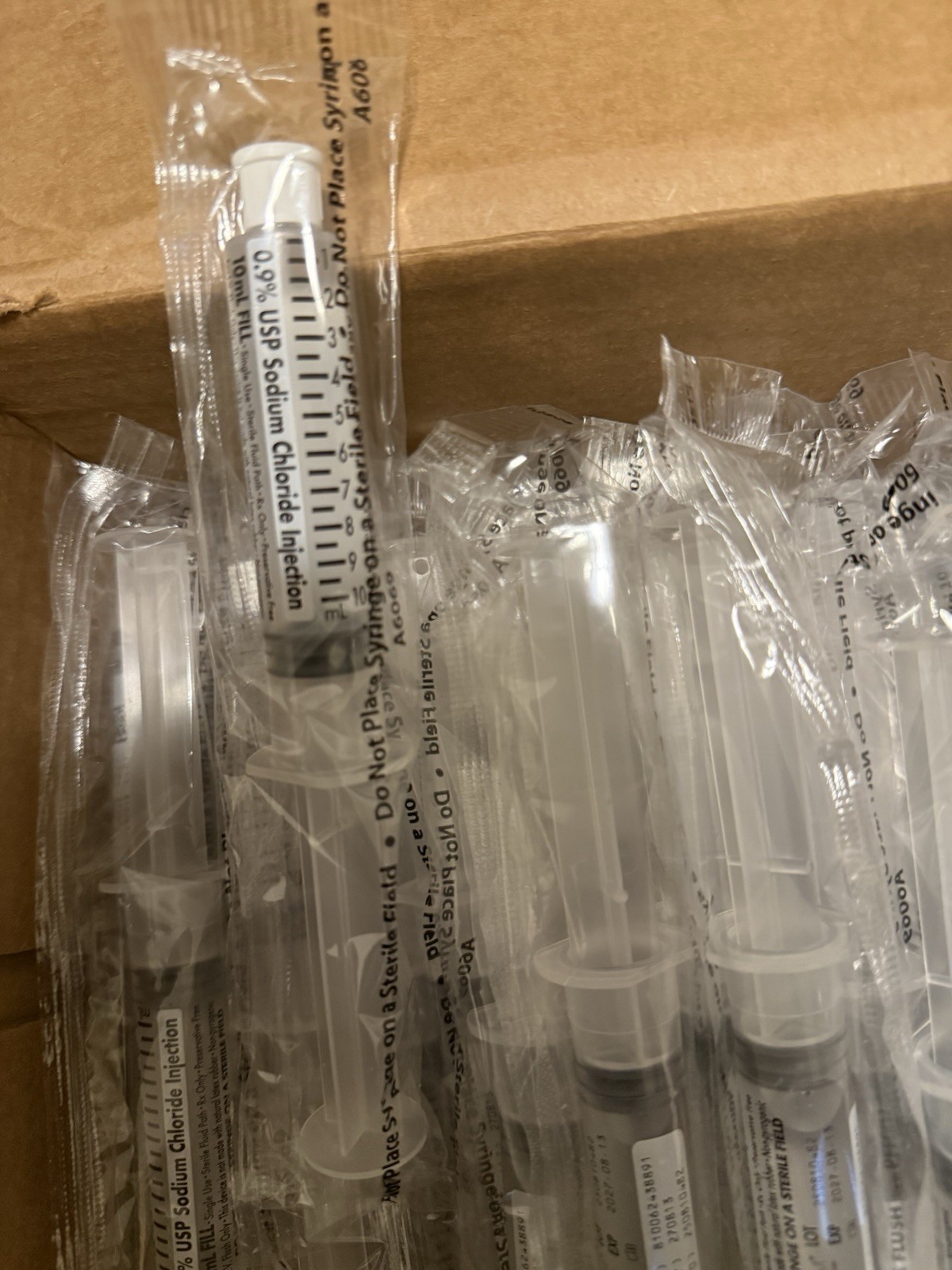 Sterile 0.9% Saline Applicator 10 mL – Individually Wrapped – 30 Pack – Exp 2028
