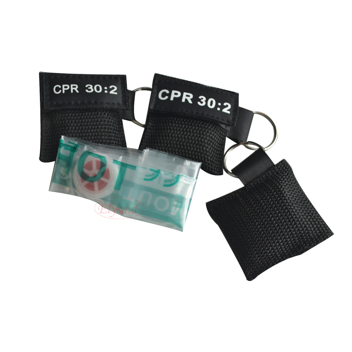 200 pcs Rescue CPR 30:2 Mask Keychain Keyring Face Shield First Aid Training