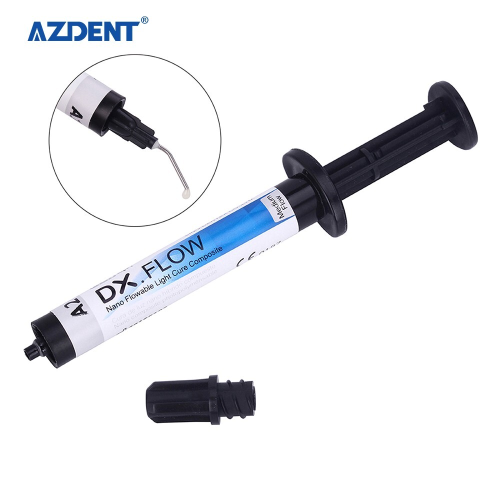 DENTEX Dental Flowable Light Cure Composite Resin Medium Flow A2 Shade