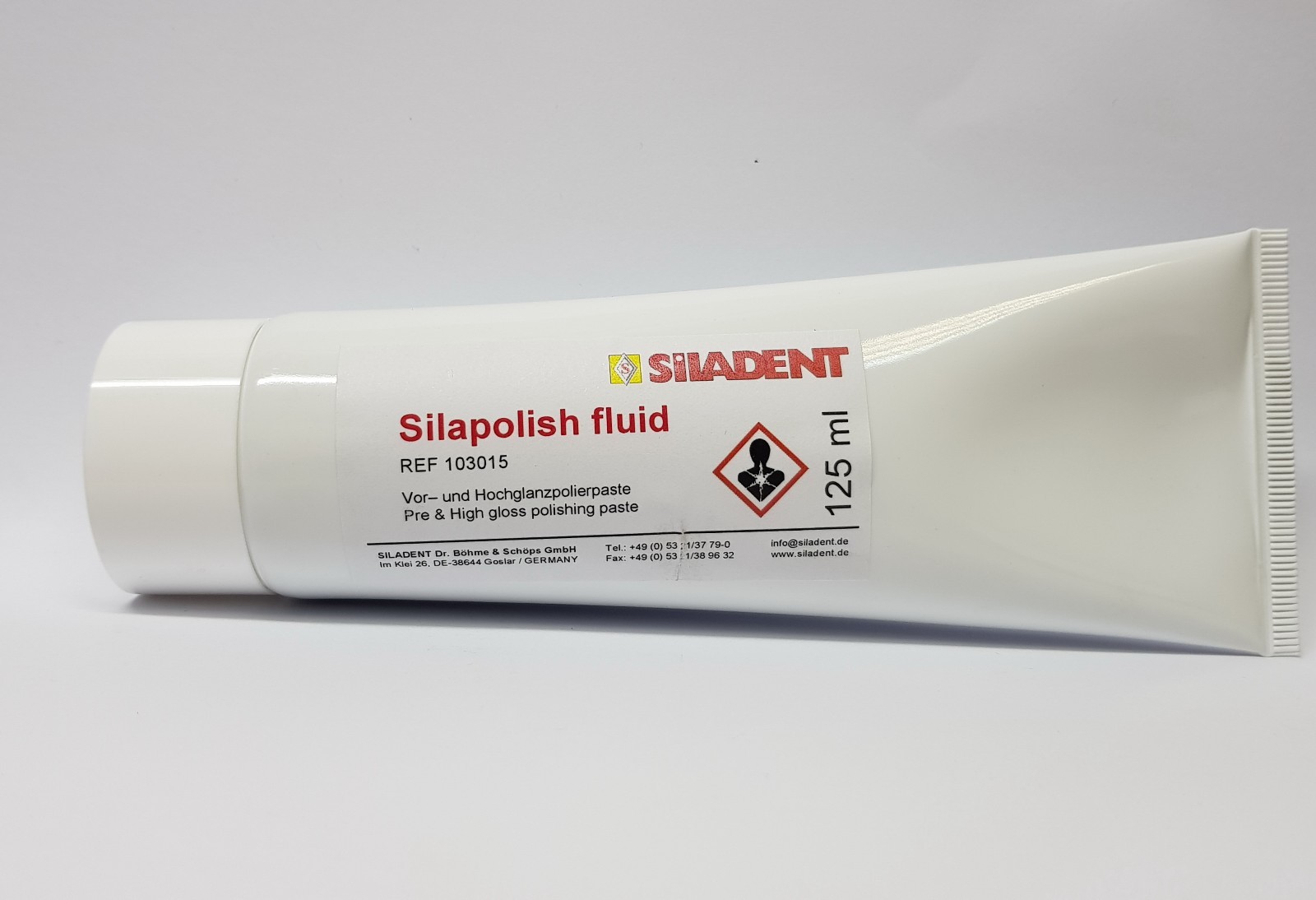 Dental lab Polishing denture Silapolish fluid Metal acrylic Siladent Germany 125