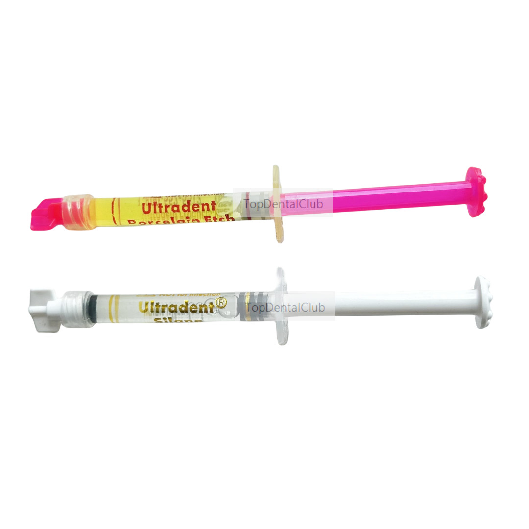 1Kit Dental Ultradent Porcelain Etch 9% Hydrofluoric Acid Silane Dental Bond