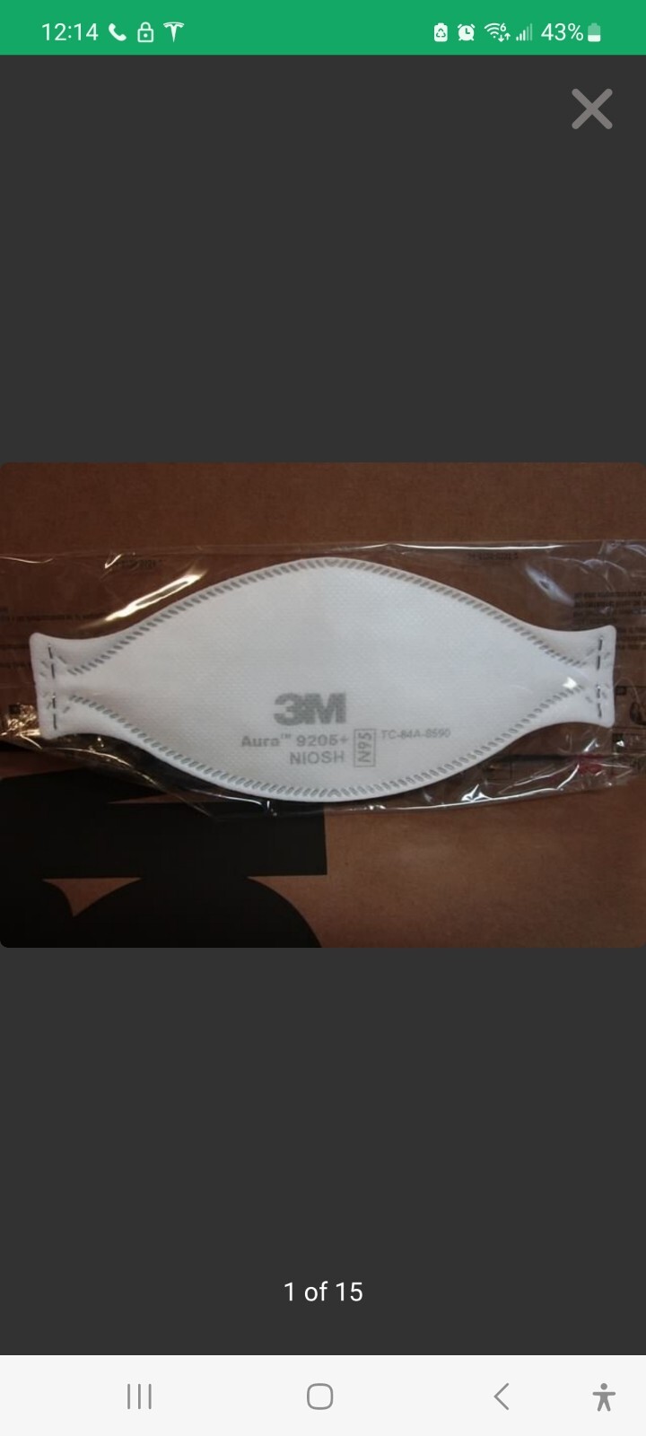3M 9205+ AURA N95 NIOSH Approved Particulate Respirator Mask Face Masks USA MADE