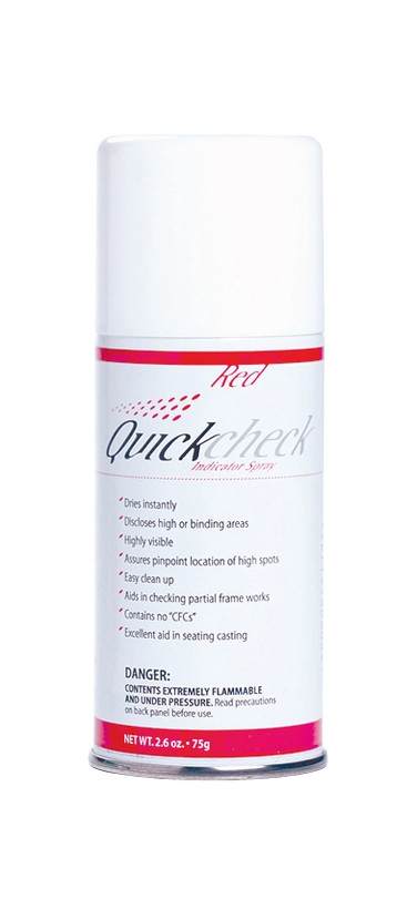 Vacalon Quickcheck Dental Indicating Spray Multi Color 75g Canister Item #10060