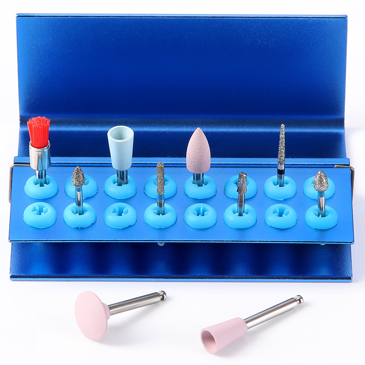 AZDENT Dental Burs Holder Block 10 Hole/16 Hole Silicon Cover FG RA Autoclavable