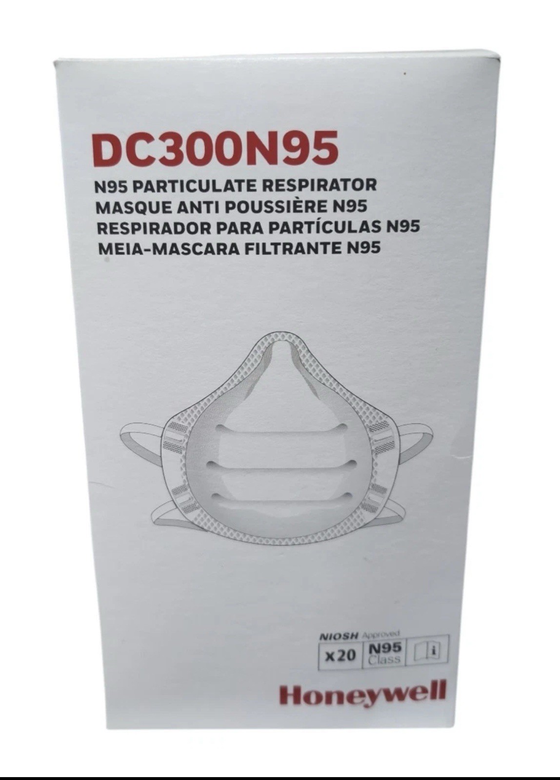 200 Masks Honeywell N95 DC300N95B Particulate Respirators Face Mask NIOSH