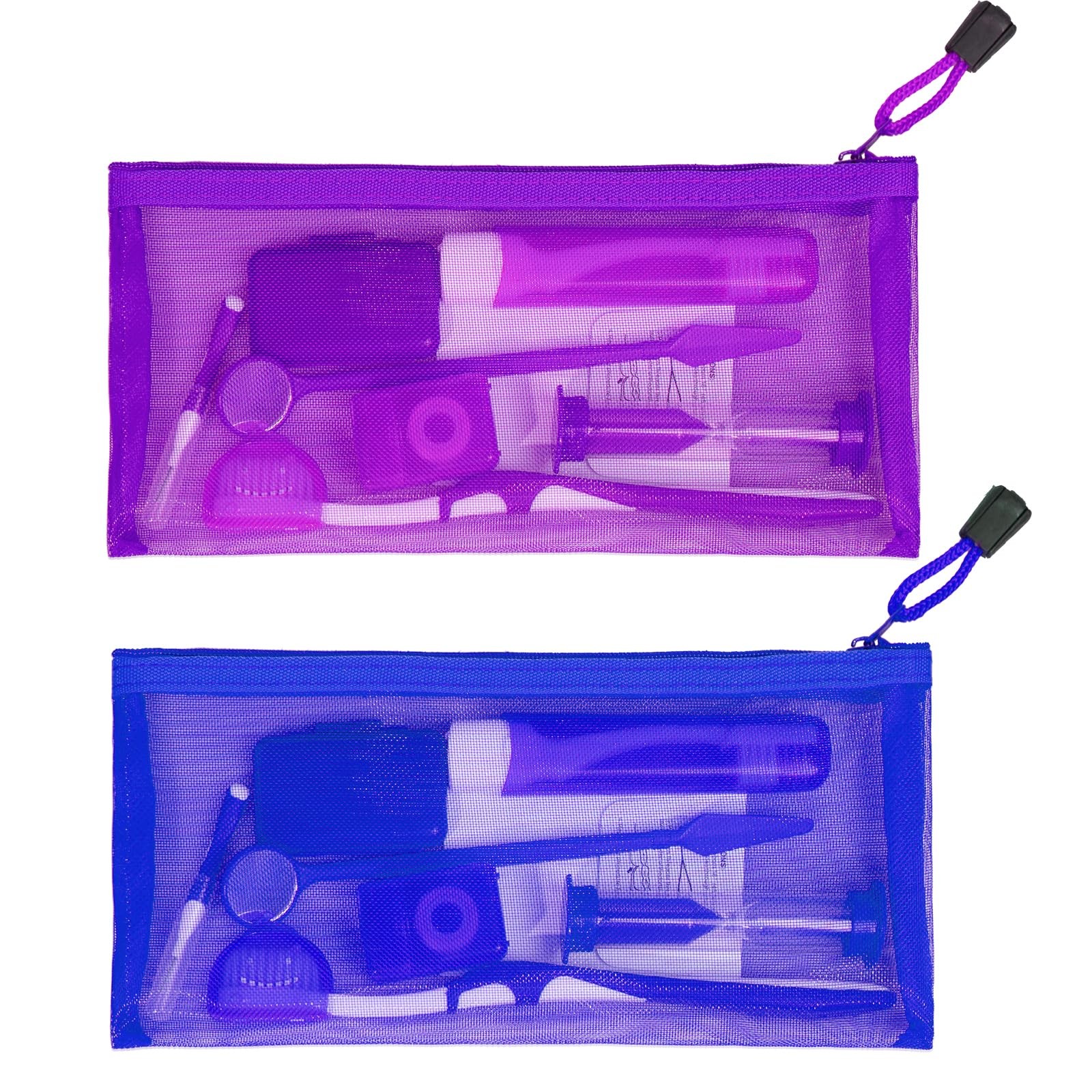Uouovo Portable Orthodontic Oral Care Kit 1 Count (Pack of 2), Purple_blue
