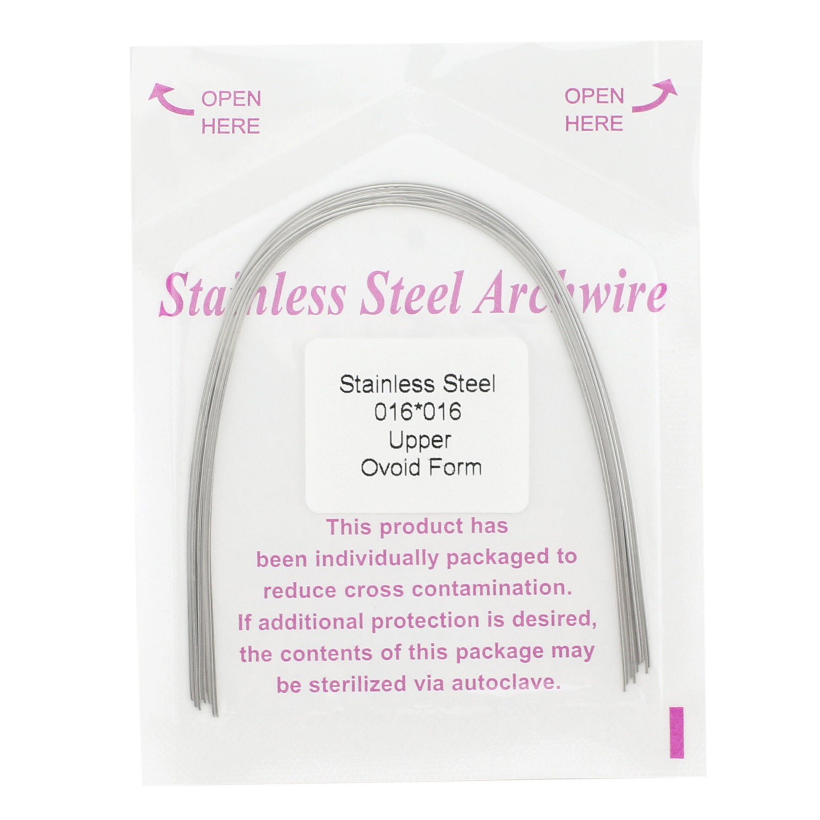 100pcs Dental Ortho Arch Wire Natural Niti Stainless S Round Rectangular Ovoid