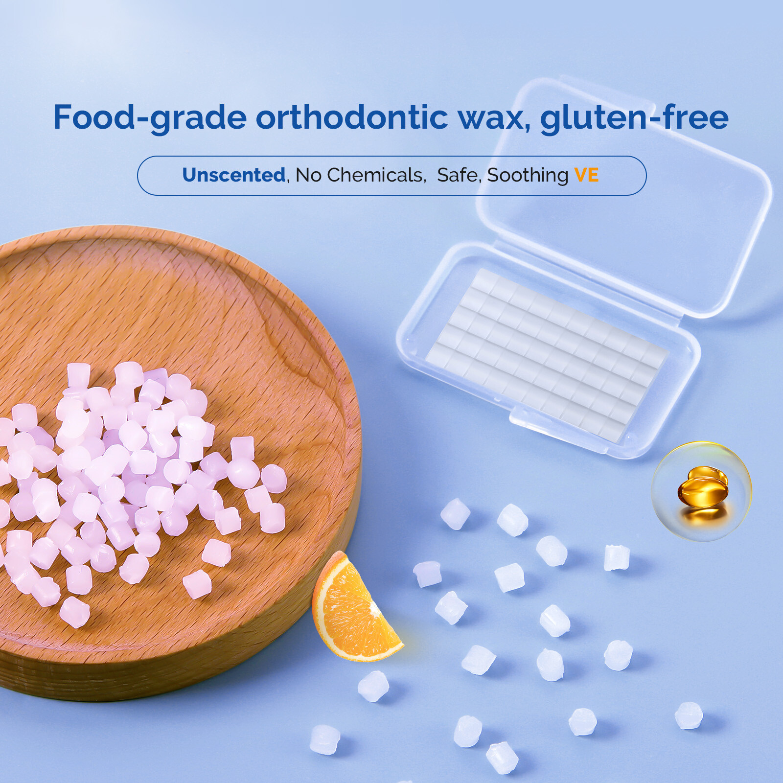 JMU Dental Oral Orthodontics Wax For Braces 50 Blocks Fruit Scent /Unscented