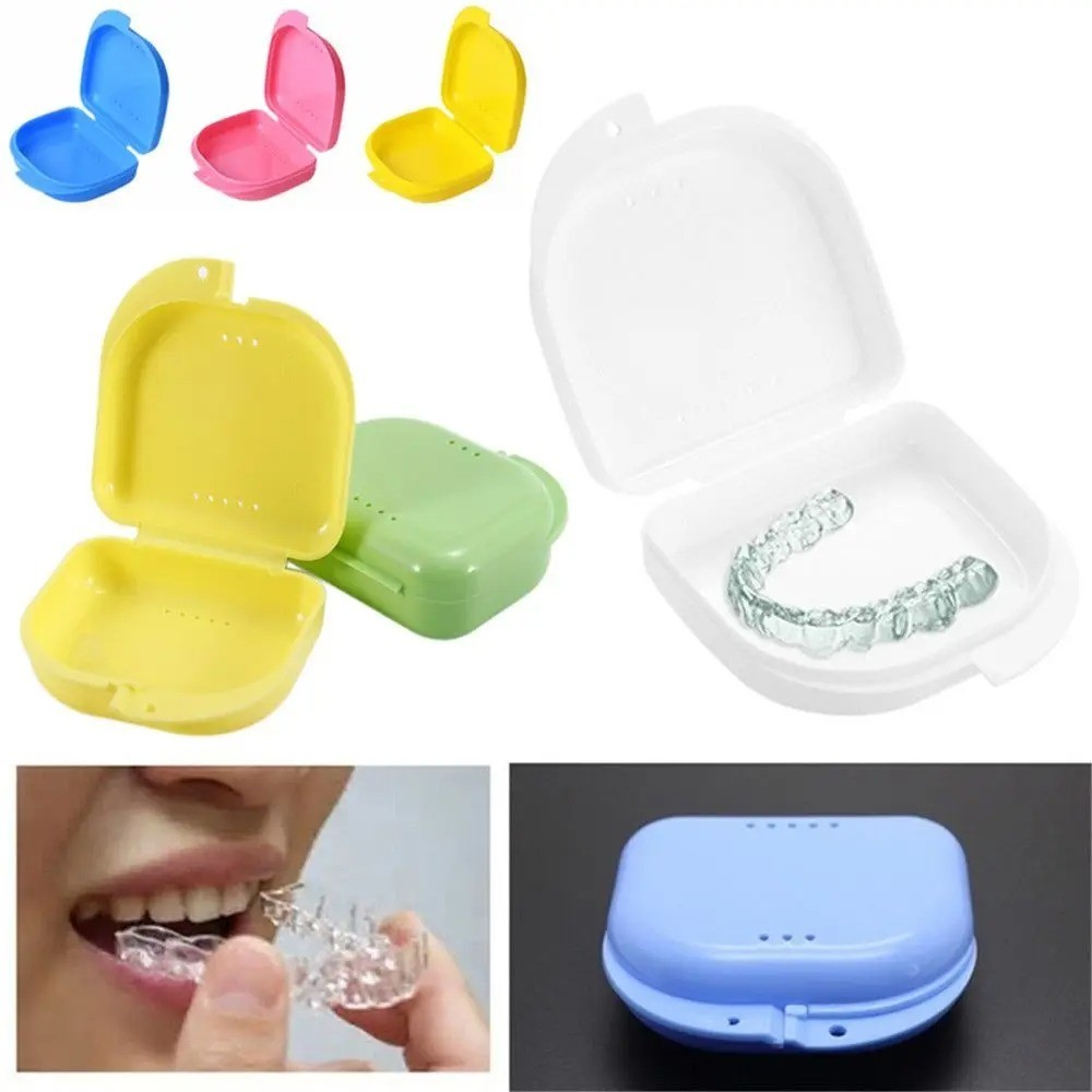 Retainer Case Mouth Guard Case Denture Box Dental Appliance Holder Portable