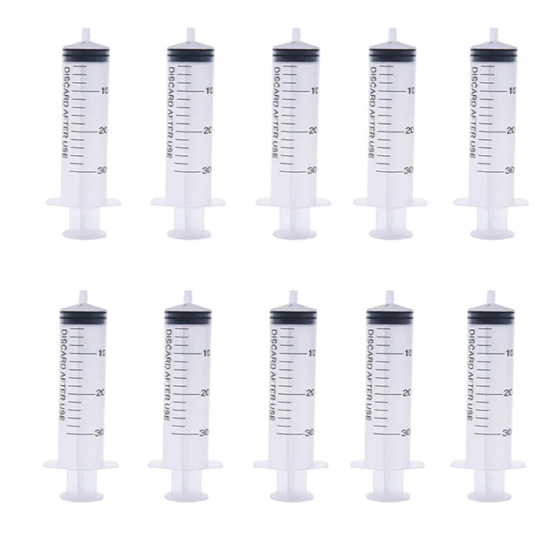 2-20Pcs 1ml-10ml Plastic Reusable Nutrient Hydroponics Syringe For Measuring