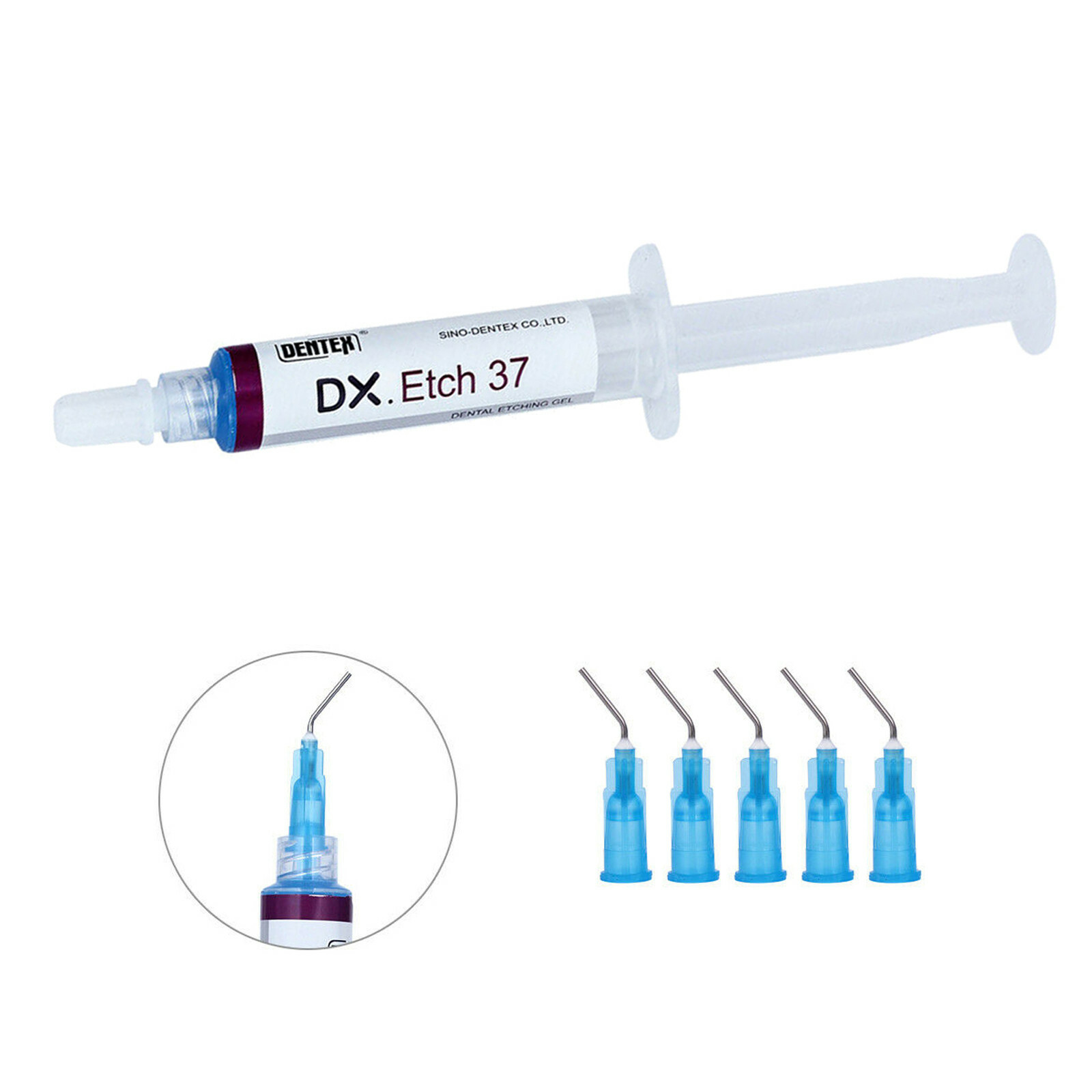 1-50Pcs Dentex Dental Acid Etching Gel 37% 5 ml/syringe DX Etch 37