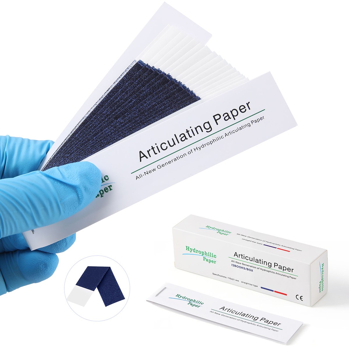 1-5Pack Dental Articulating Paper Double Sided Articulating Strips Blue/Red