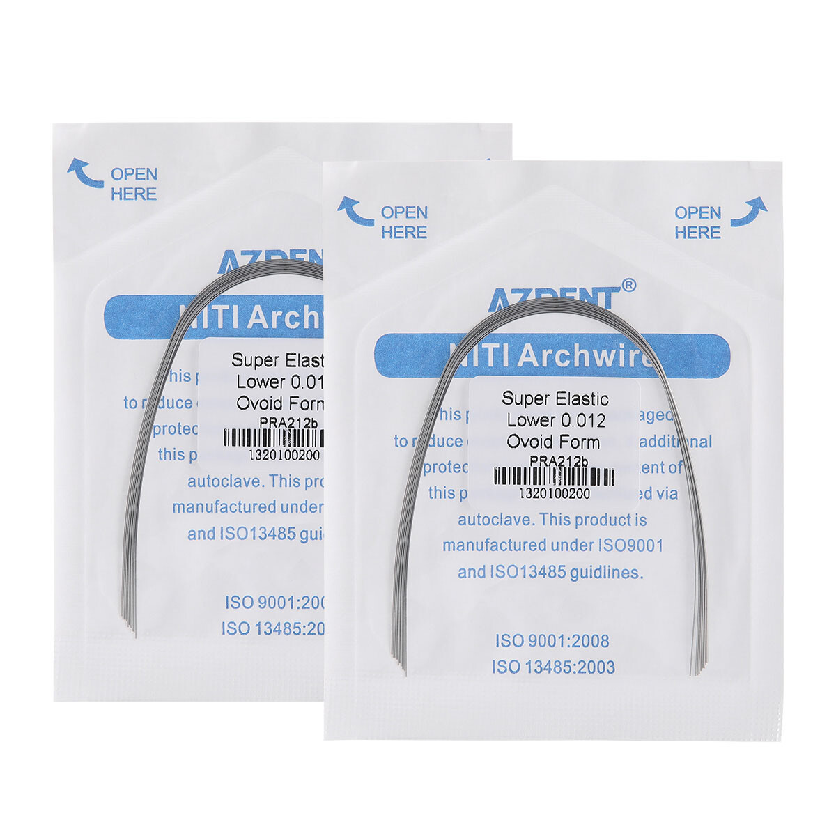 AZDENT Dental Orthodontic Super Elastic Niti Round Arch Wire Ovoid Form Archwire