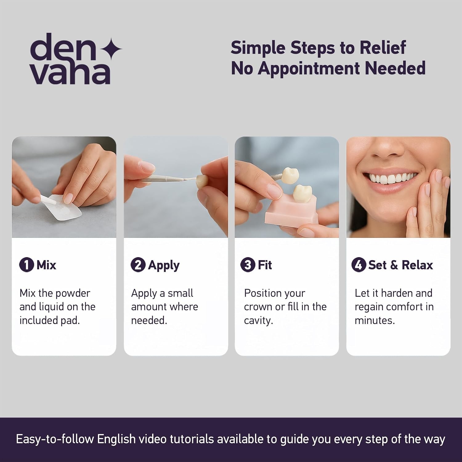 Professional Dental Cement Kit – Secure Solutions for Broken Crowns & Loose Caps