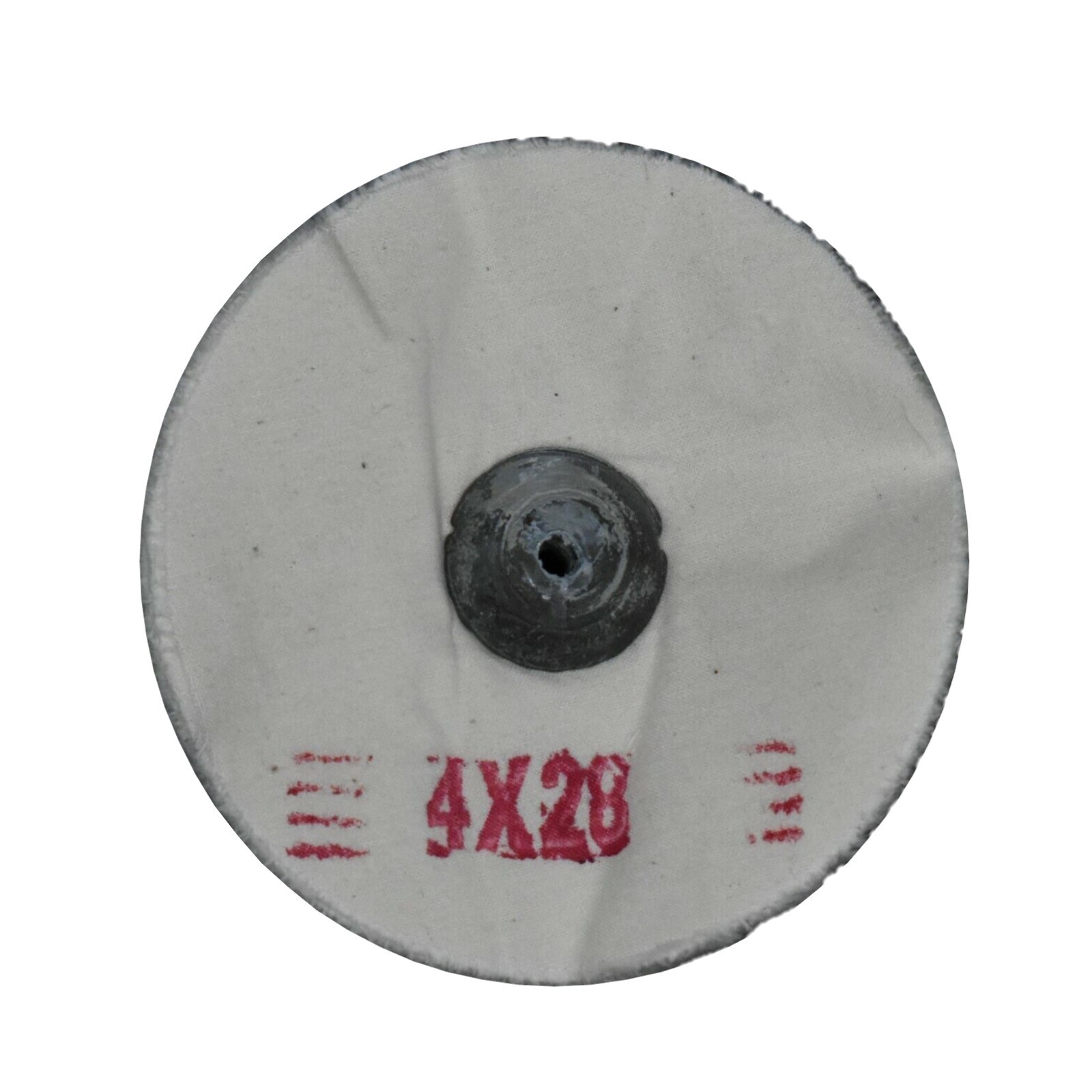 White Muslin Buffing Wheel Loose Lead Center Non-Stitched Polishing 4″ x 28 Ply