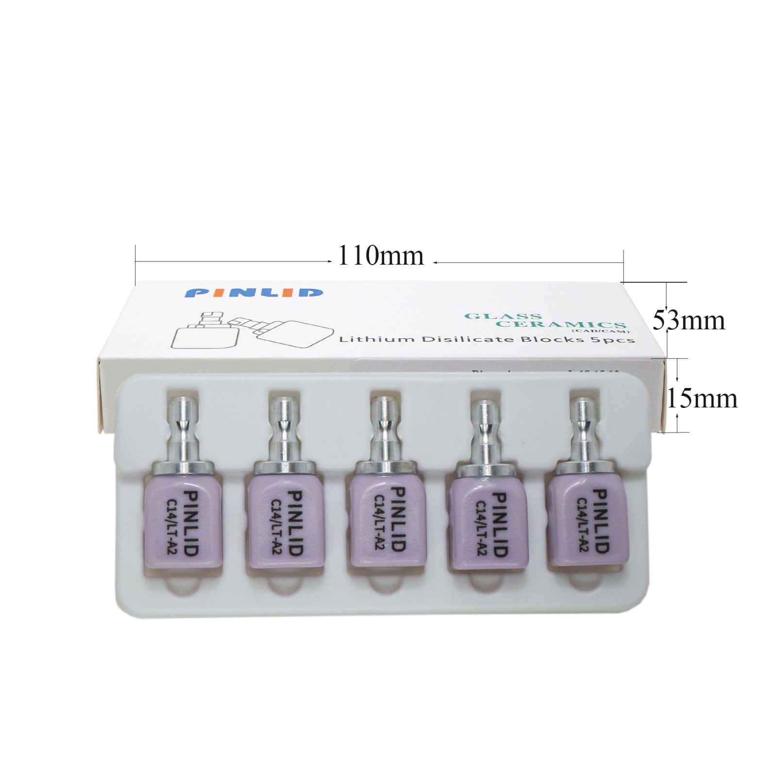 US C14 Dental Glass-Ceramic Lithium Disilicate Blocks Emax Chairside CAD/CAM LT