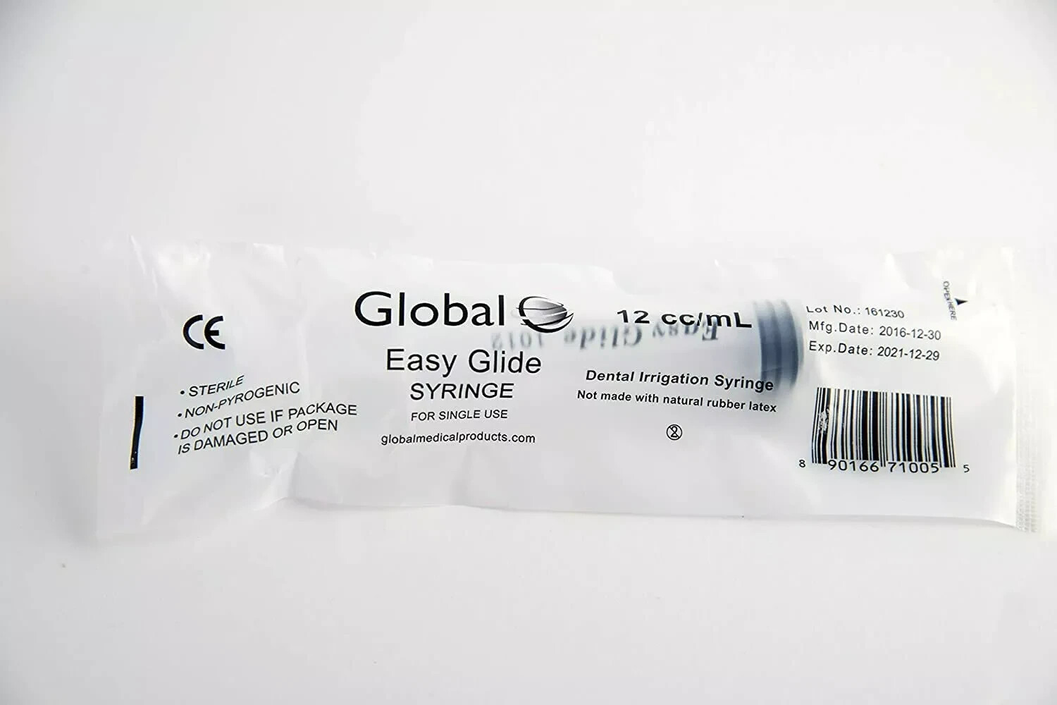 12-600 Syringes, GPS Dental Irrigation Syringes 12cc with Measurement Curved Tip