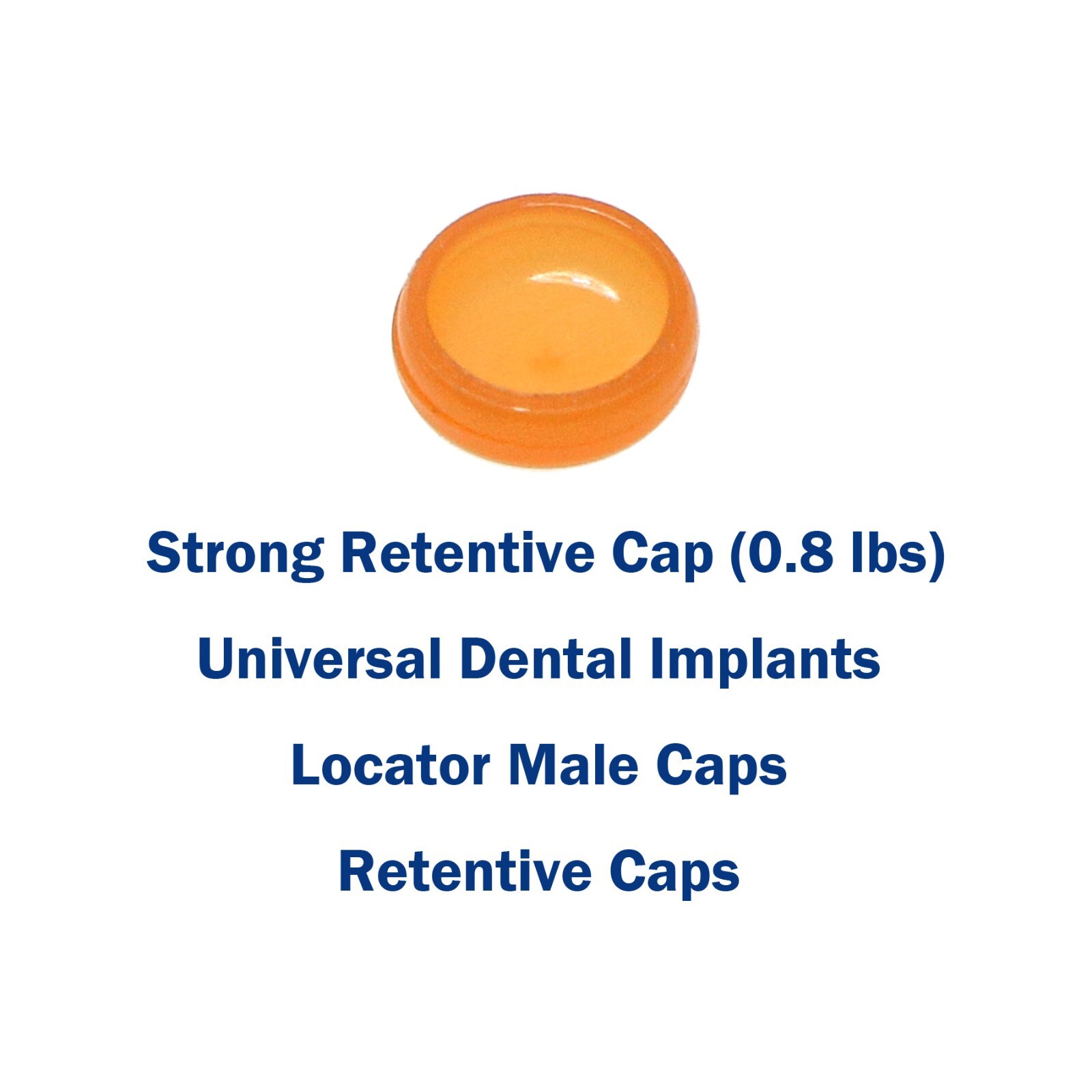 4pcs/set Overdenture Abutment Removable Locat0r Male Caps Inserts 0.8 lbs Yellow