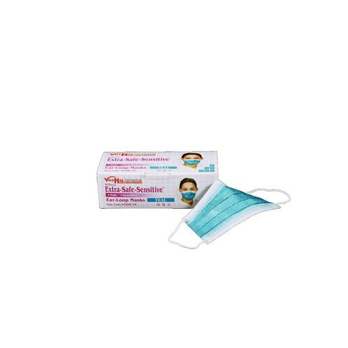 ValuMax 5430E-TE Extra-Safe Sensitive Earloop 99.7% PFE Face Masks Teal 50/Box