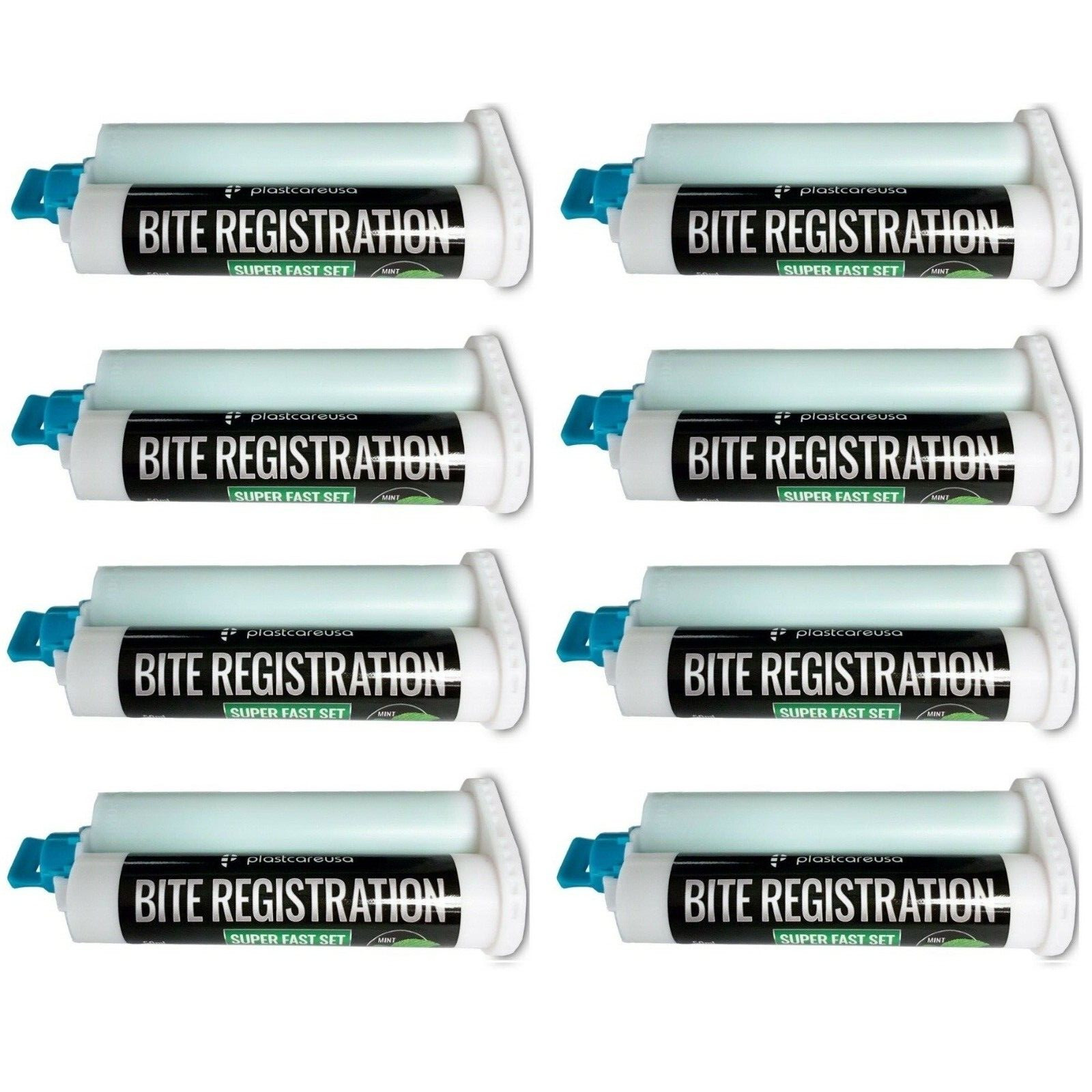 8x Dental Bite Registration Material, Super Fast Set, 50ml Cartridges, PVS VPS